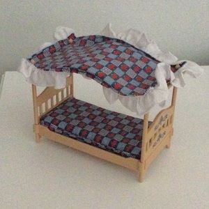 Tomy Doll House Vintage Canopy Bed